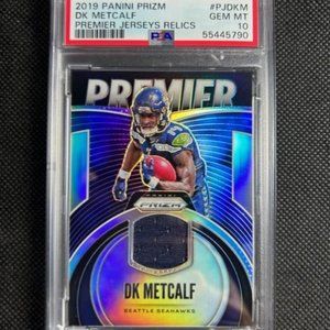 2019 Prizm Silver Premier Jerseys DK Metcalf #PJ-DKM Rookie RC PSA 10 GEM MINT